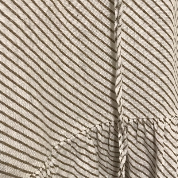 Piazza del Tempio Ruffled Linen Blouse, Size Large - Picture 5 of 9